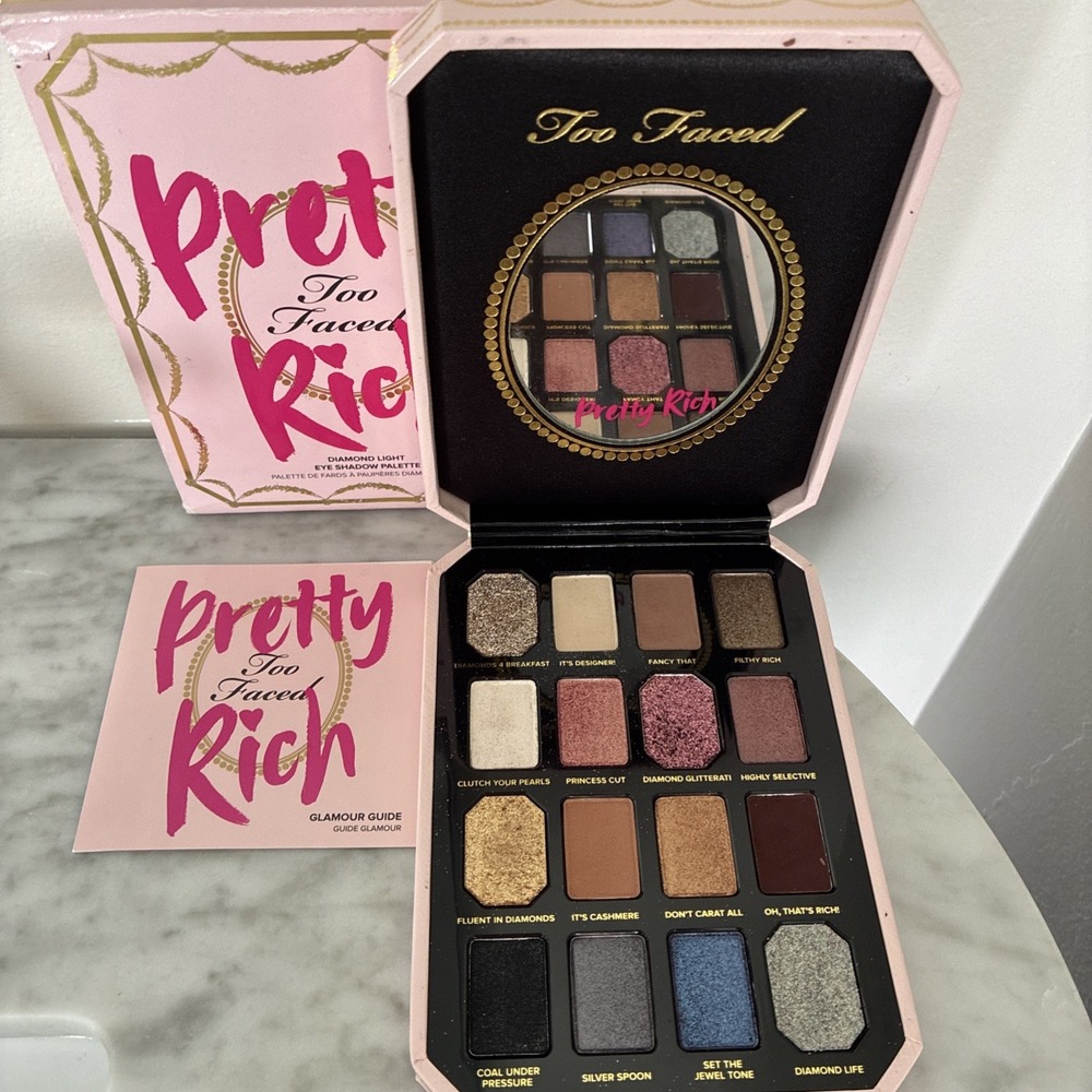 Too Faced PRETTY RICH  Diamond Light Eyeshadow Palette New Discontinued